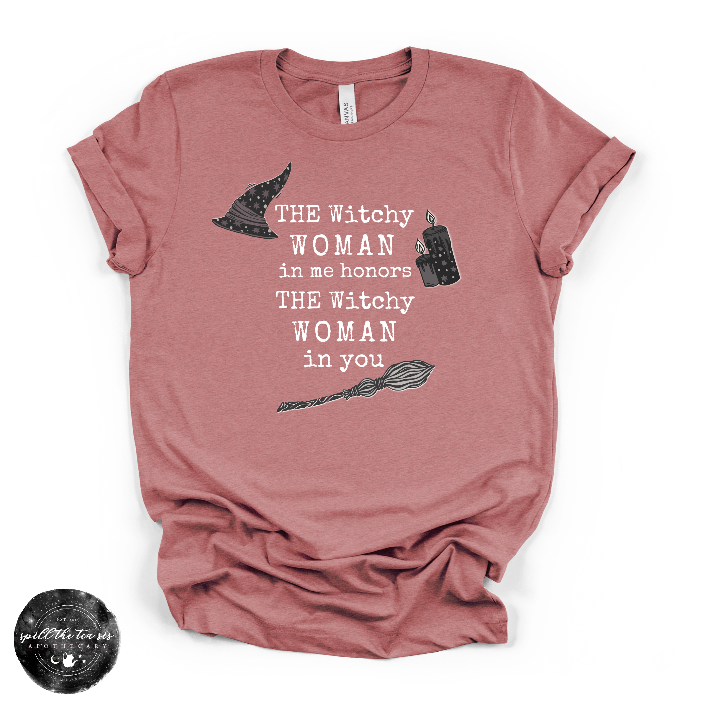 The Witchy Woman in Me White Tee ( WHITE DESIGN) | Witchy Graphic T-Shirt