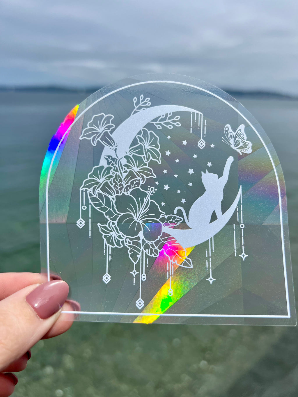 Cat & Moon Suncatcher