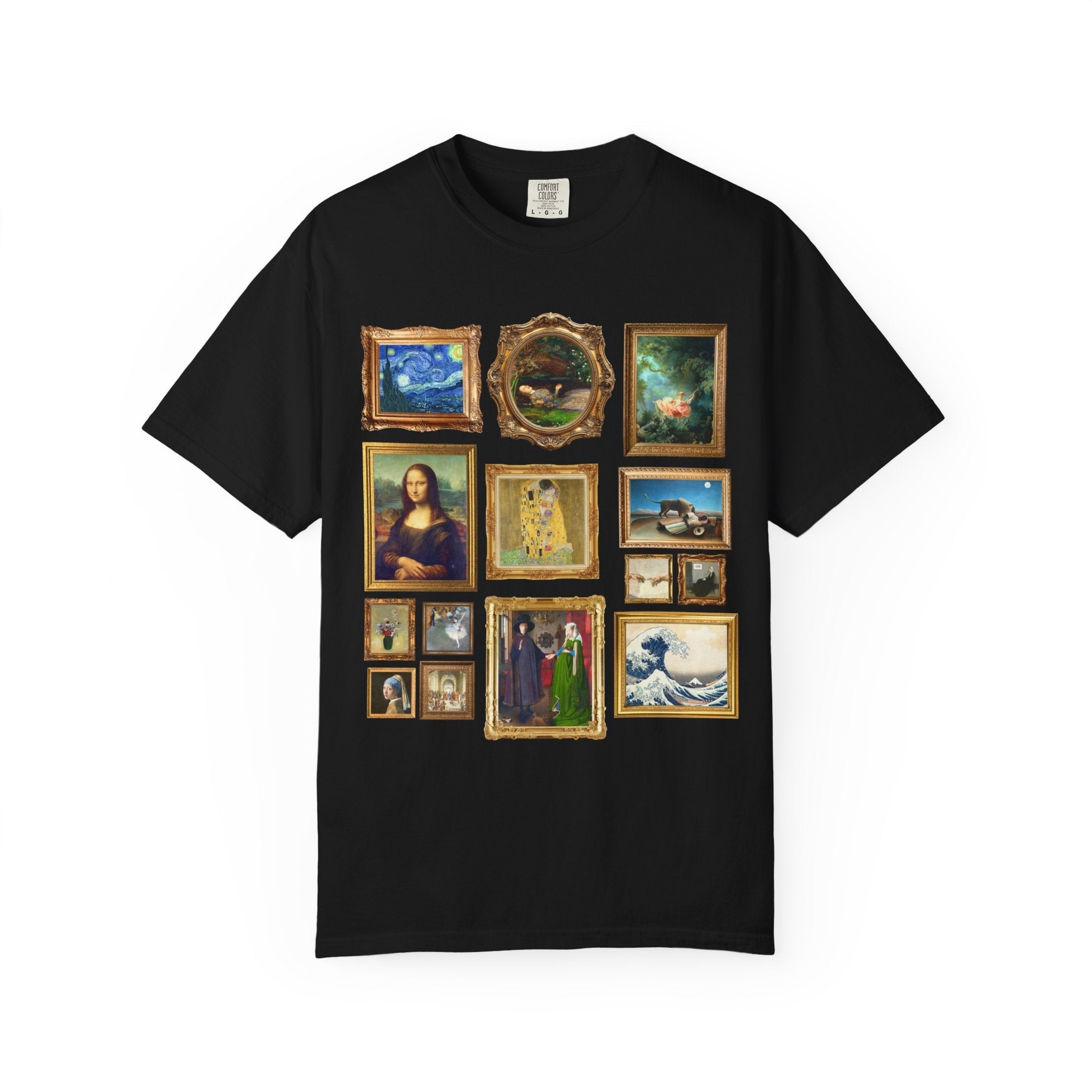 Art History Lover Tee Shirt: Famous Paintings