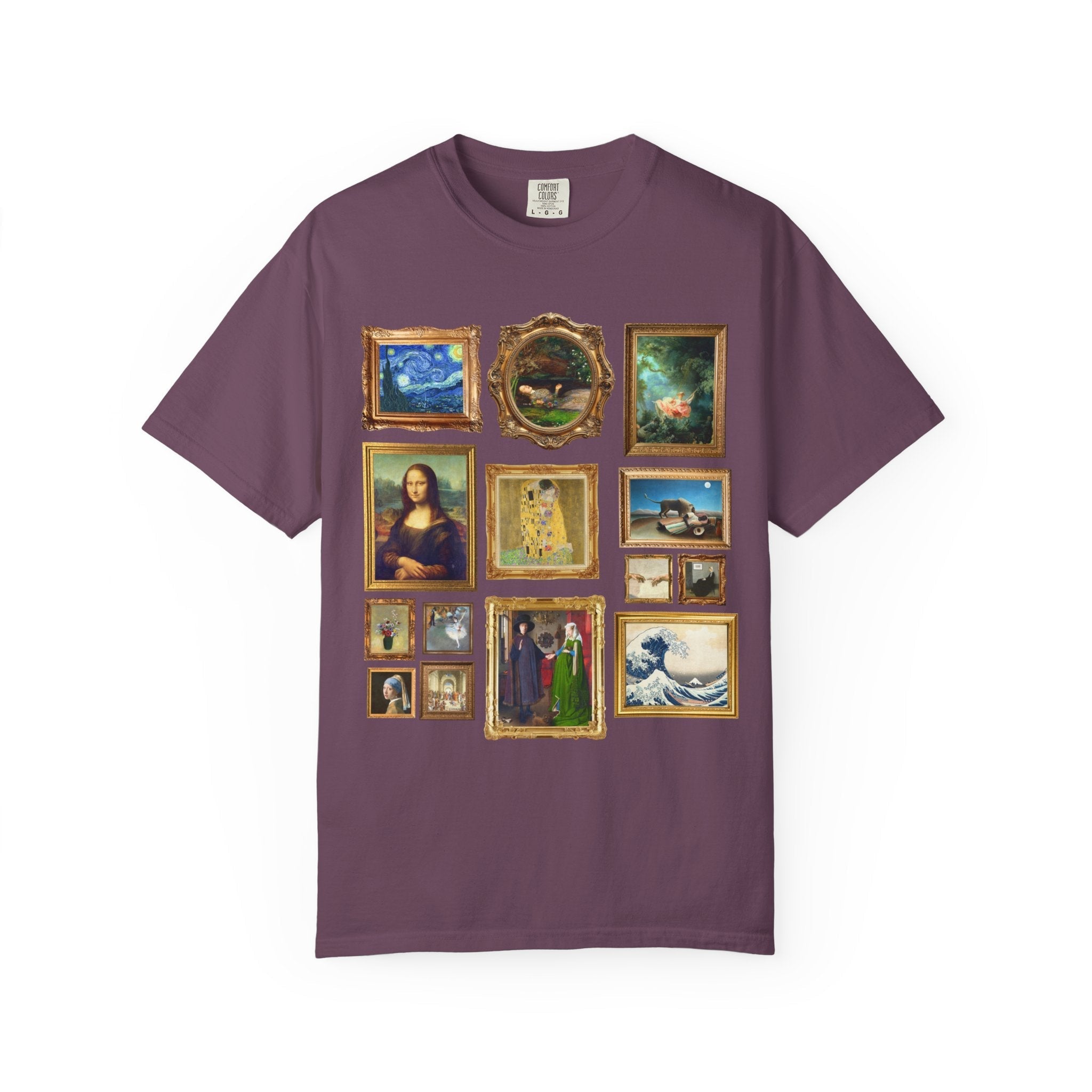 Art History Lover Tee Shirt: Famous Paintings