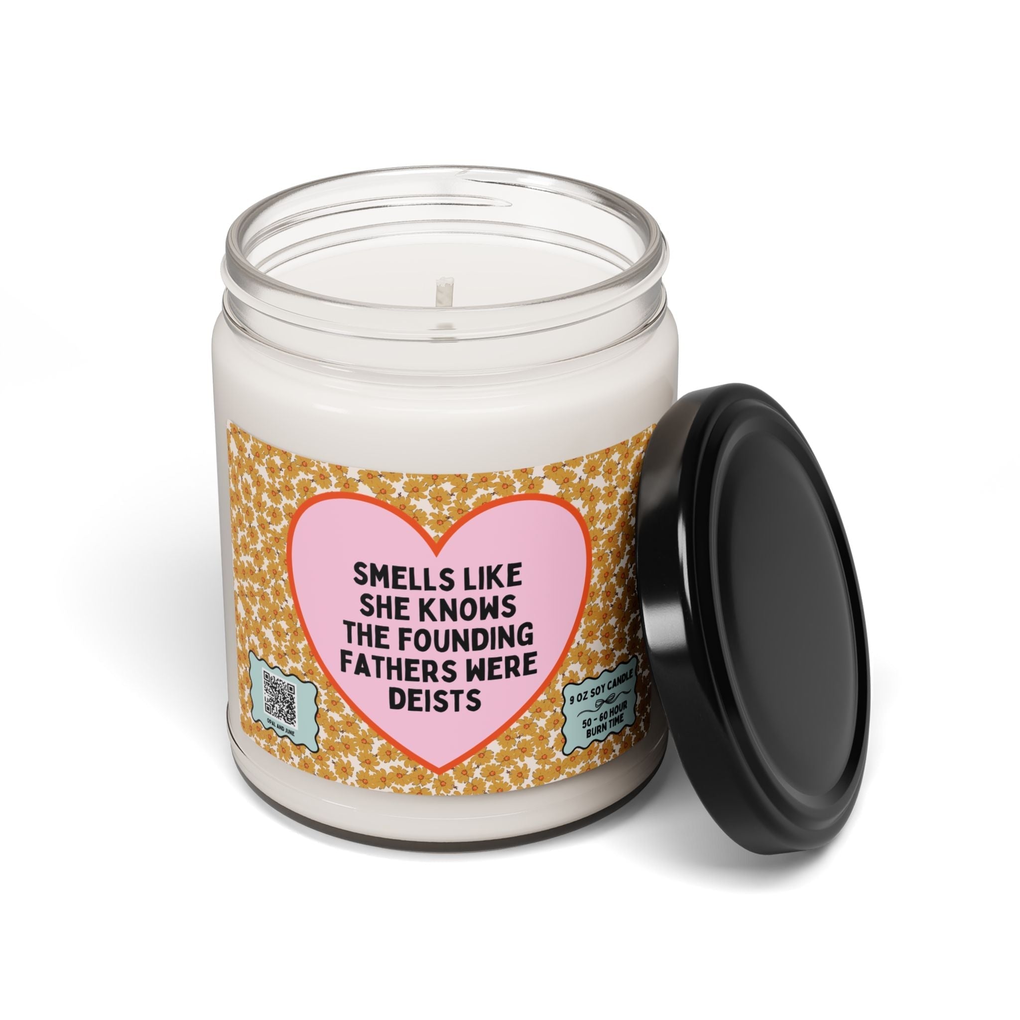Funny American History Candle: Founding Fathers Were Deists